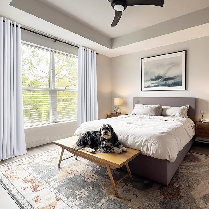 PONY DANCE Pure White Room Darkening Curtains - Image 6