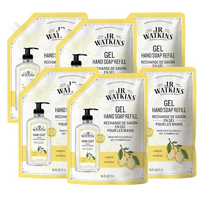 J.R. Watkins Gel Hand Soap Refill Pouch, Scented Liquid Hand Wash by JRWatkins