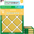 Filterbuy 17x22x1 Air Filter MERV 11 Allergen Defense Replacement, by Filterbuy