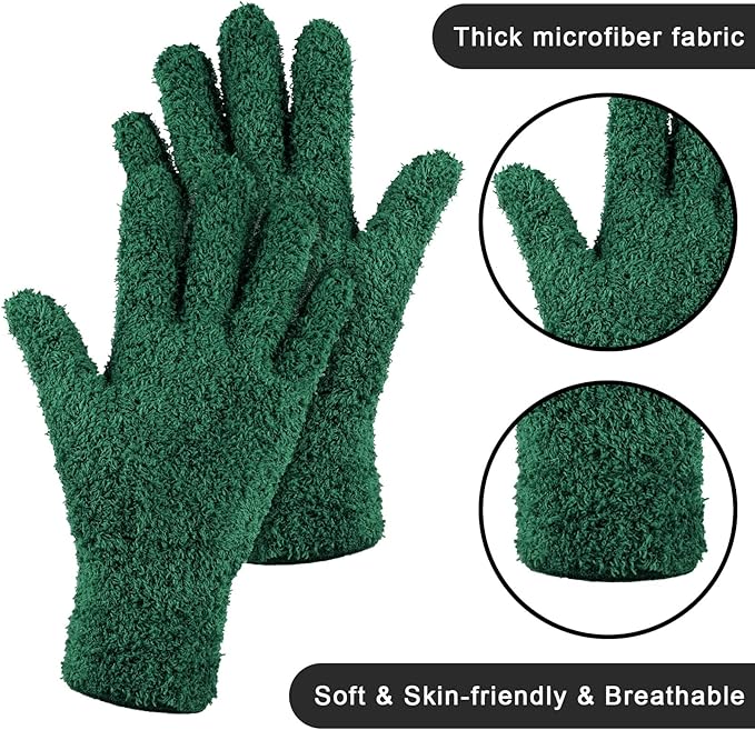 Bencailor 6 Pairs Microfiber Dusting Gloves, Dusting Cleaning Gloves Microfiber - Image 5