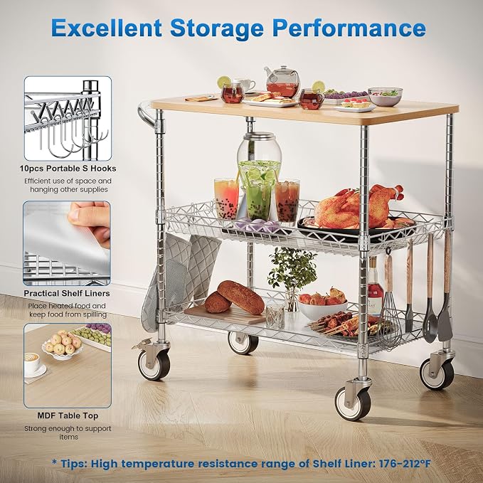 Leteuke Rolling Kitchen Carts - Image 7