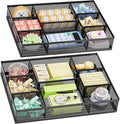 Marbrasse 2 Pack Desk Drawer Organizer, Mesh Drawer Organizer Tray by Marbrasse