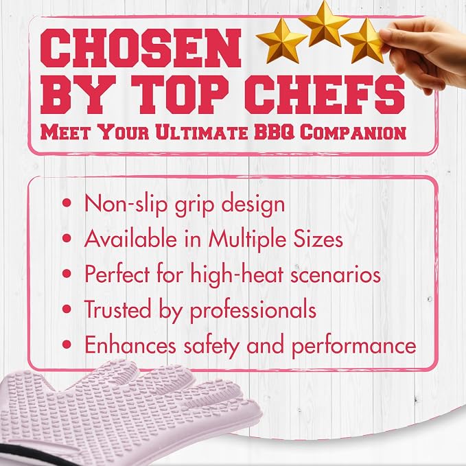 KITCHEN PERFECTION XL Silicone Smoker Oven Gloves - Image 3