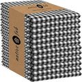 Native Fab Black Gingham Dish Towels 16"x26" Set of 12 by NativeFab