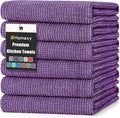 Homaxy Premium Kitchen Towels, Large Cotton Kitchen Hand Towels, Flat and Terry by Homaxy