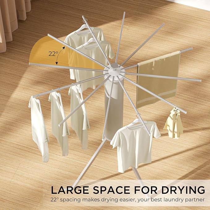 Tripod Clothes Drying Rack, Garment Rack Portable and Foldable Space Saving - Image 6