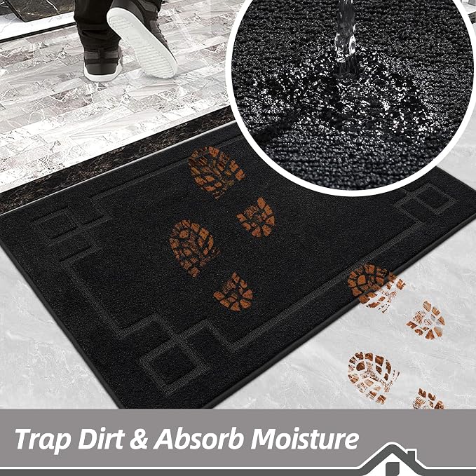 BEQHAUSE Door Mat 32" x 48", Non-Slip Door Mats Indoor Entryway Rugs Washable - Image 3