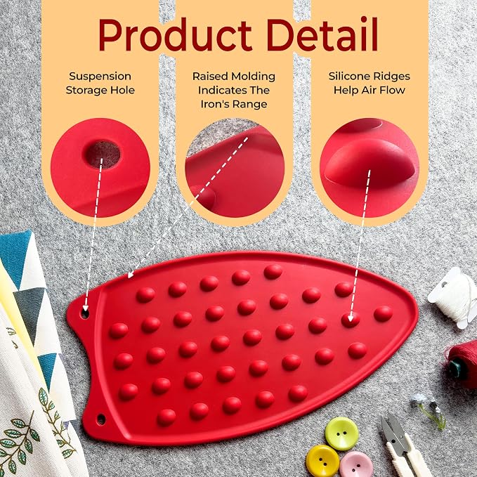 Savina Silicone Rest Pad for Ironing Board. Heat Resistant Pad, Thicker - Image 3