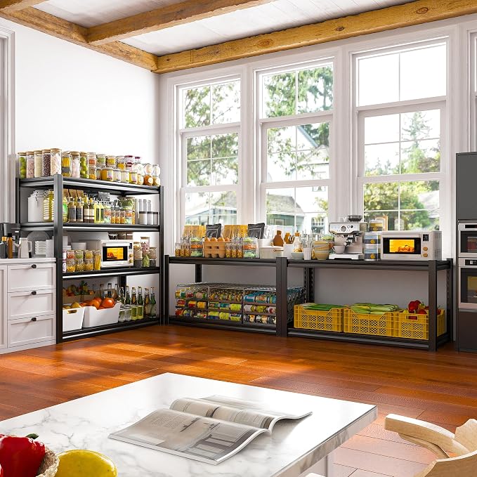 Raybee 40" W Garage Shelving Heavy Duty Storage Shelves 56.9" H Metal Shelving - Image 5