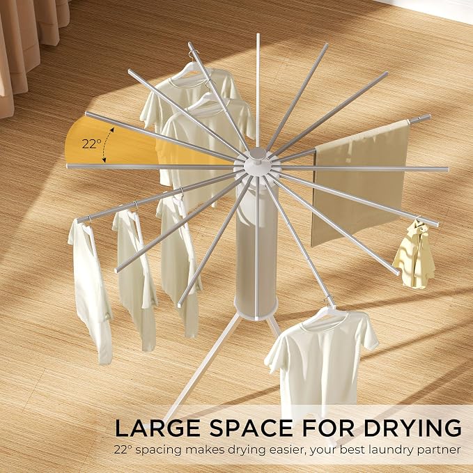 Tripod Clothes Drying Rack, Garment Rack Portable and Foldable Space Saving - Image 6