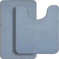 Bathroom Rugs Set 2 Pieces, Thin Bathroom Mats, Toilet Rugs, Quick Dry by BosapDirect
