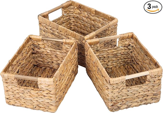 Natural Water Hyacinth storage basket by VATIMA