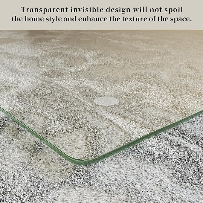 48" x 80" Glass Chair Mat, 1/5" Thick Office Chair Mat - Image 5