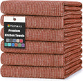 Homaxy Premium Kitchen Towels, Large Cotton Kitchen Hand Towels, Flat and Terry by Homaxy