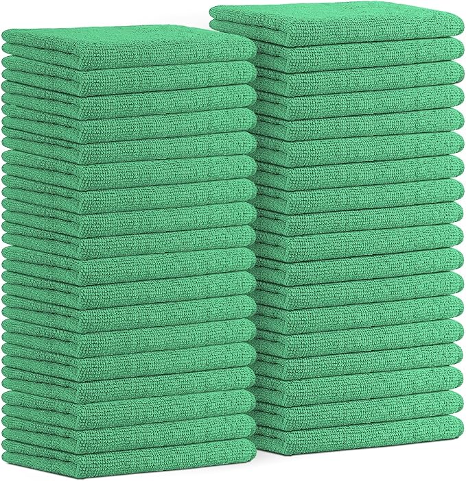 Avalon Towels Microfiber Cleaning Cloths Size 16" x 16", Highly Absorbent by AvalonTowels