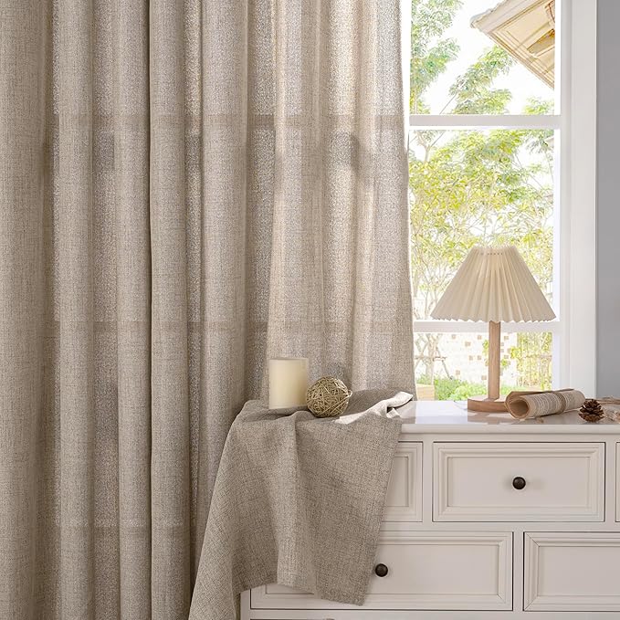 YoungsTex Small Linen Curtains 36 Inch Length - Image 7