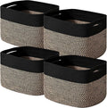 Storage Baskets for Shelves Organizing, Woven Cotton Rope Baskets for Storage by ICERZCZ