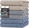 Homaxy Premium Kitchen Towels, Large Cotton Kitchen Hand Towels, Flat and Terry by Homaxy