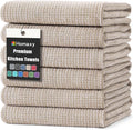 Homaxy Premium Kitchen Towels, Large Cotton Kitchen Hand Towels, Flat and Terry by Homaxy