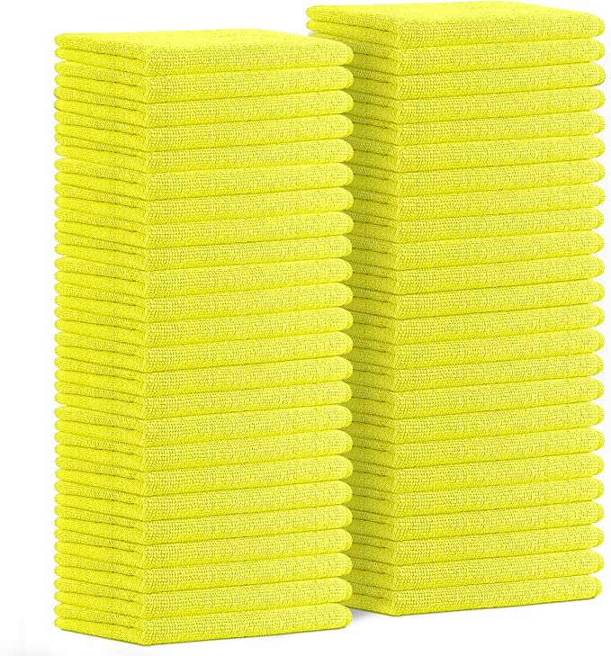 Avalon Towels Microfiber Cleaning Cloths Size 16" x 16", Highly Absorbent by AvalonTowels