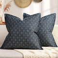 ZWJD Pillow Covers 24x24 Set of 2 Soft Polyester Textured Pillow Covers by ZWJD