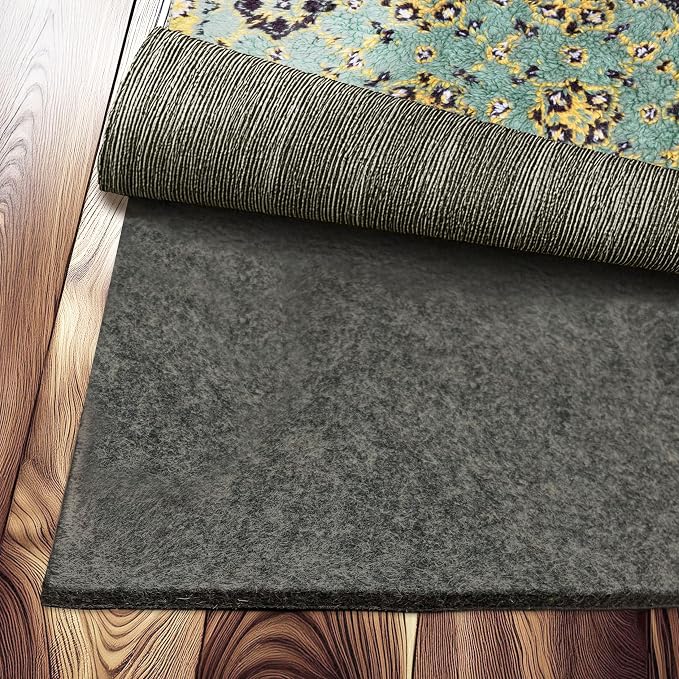 Nevlers 4'x6' Felt TPO Non Slip Rug Pad | 1/4" Thick Anti Slip Rug Grips | by Nevlers