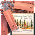 Cedar Blocks for Clothes Storage -40 pcs- Cedar Balls for Clothes Storage by VIVENZIA