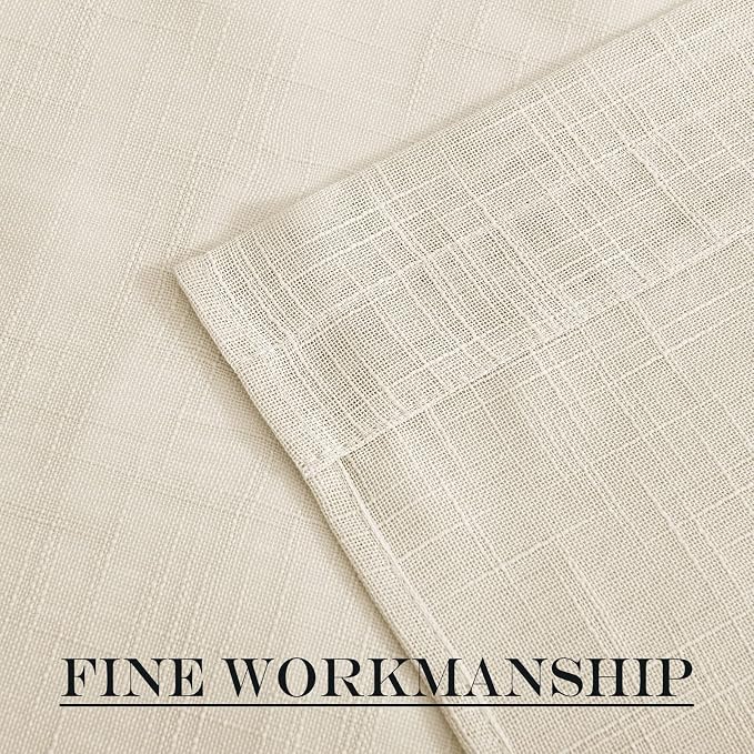 NICETOWN Faux Linen Kitchen Bathroom Door Curtains 40 Inches Length, Farmhouse - Image 7