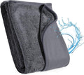 JOYMOOP Microfiber Towels for Cars, Dark Gray Reusable Car Towel, Quick Drying by JOYMOOP