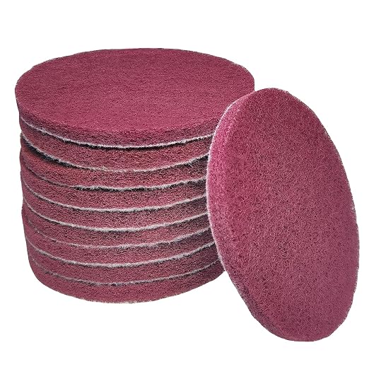 10 PCS 5 Inch 400 Grits Multipurpose Scrubber Scouring Pads Flocking Scuff Pads by Tonmp