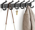 Coat Rack Wall Mounted Heavy-Duty: Metal Coat Hanger 6 Hooks by pickpiff