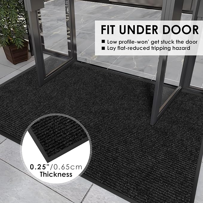 2′ x 32′ Front Door Mat Indoor Outdoor Entrance, Commercial Floor Mat Heavy - Image 4