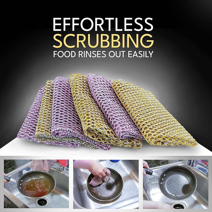 The Crown Choice Heavy Duty Non-Scratch Dish Scrubbers - Image 6