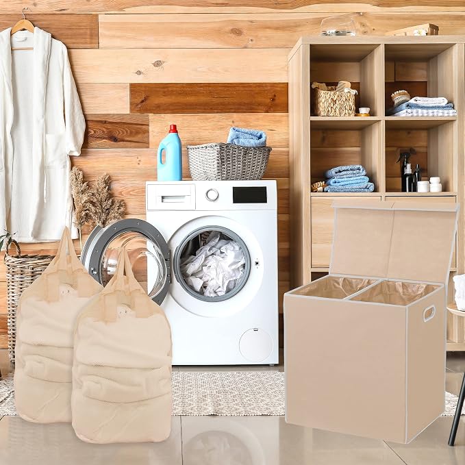 Simple Houseware Double Laundry Hamper - Image 3