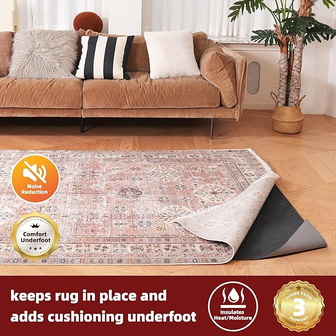 BAGAIL Felt and Natural Rubber Backing Rug Pads 1/8” Thick, 2 x 6 Ft Non Slip - Image 2