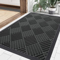 Smiry Front Door Mat Outside Entrance, Heavy Duty Outdoor Indoor Natural Rubber by Smiry