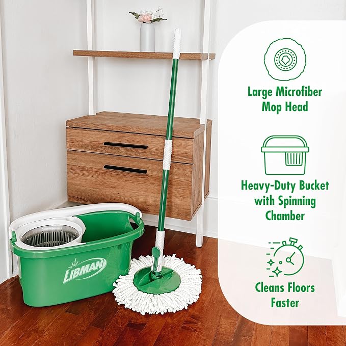 Libman Tornado Spin Mop System | Mop and Bucket - Image 3