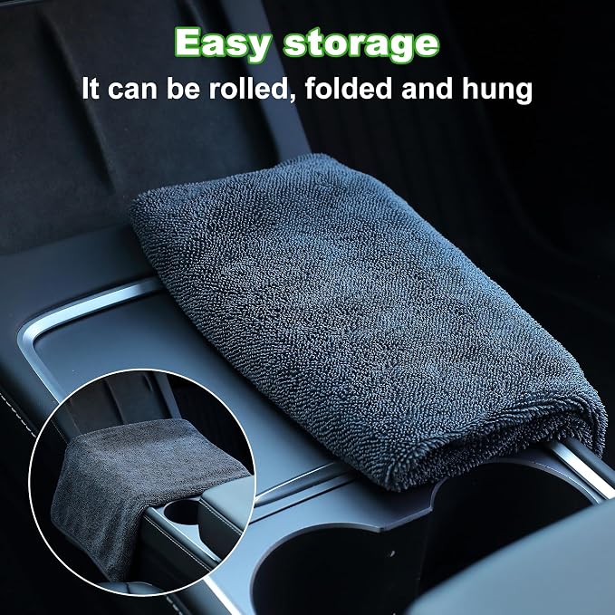 JOYMOOP Microfiber Towels for Cars, 3 Pack 35.4" x 23.6" Car Drying Towel - Image 8