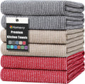 Homaxy Premium Kitchen Towels, Large Cotton Kitchen Hand Towels, Flat and Terry by Homaxy