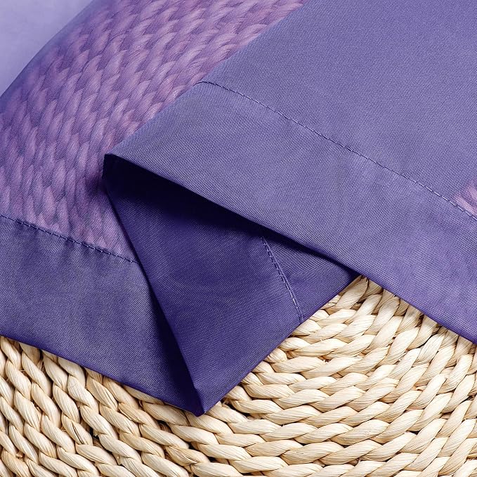 Chyhomenyc Sheer Purple Tier Curtains 24 Inch Length, Small Window Curtains - Image 9