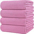 POLYTE Microfiber Oversize Quick Dry Lint Free Bath Towel, 60 x 30 in, 4 Pack by Polyte