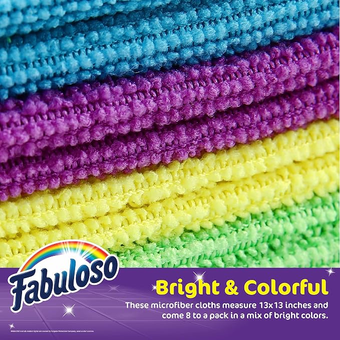 Fabuloso Microfiber Cleaning Cloths, Rainbow - Image 3