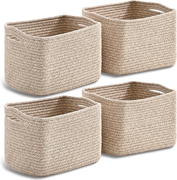 Small Storage Baskets for Organizing, Woven Storage Baskets for Shelves by Unknown