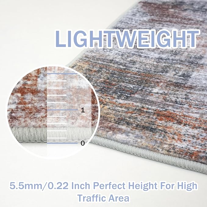 IOHOUZE Abstract Runner Rug 3x14 Ft Washable Runners - Image 5