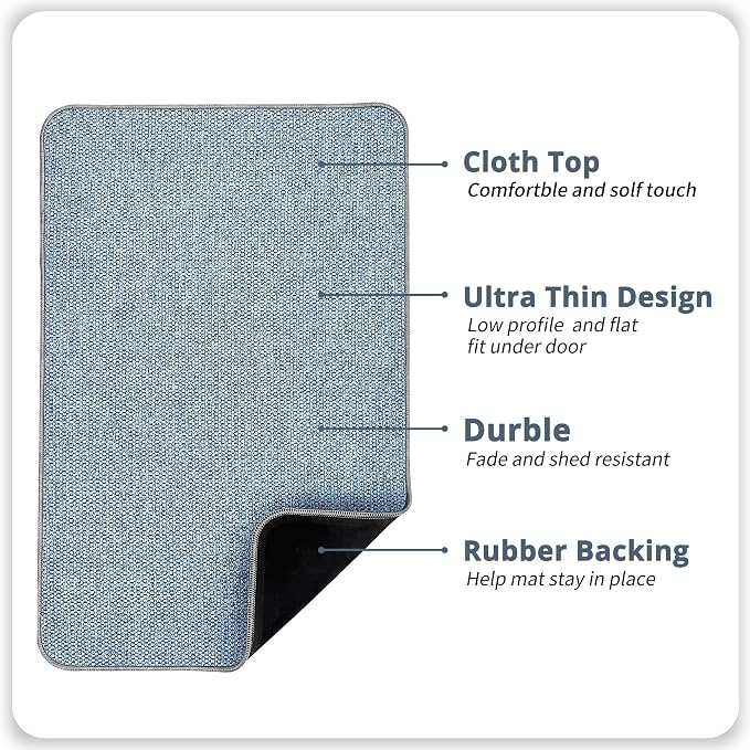 Bathroom Rugs Set 2 Pieces, Thin Bathroom Mats, Toilet Rugs, Quick Dry - Image 3