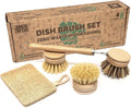 Jungle Culture 4 Piece Bamboo Dish Brush Set by JungleCulture