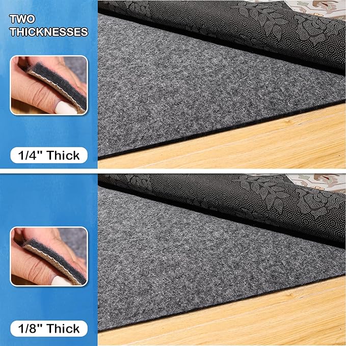 Non-Slip Rug Pads 5X 3 ft, 100% Waterproof Extra Large Area Rugs Non Skid Rug - Image 3