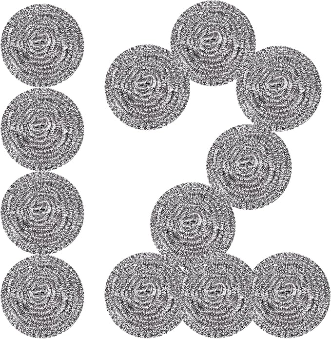Stainless Steel Scrubber Scrubbing Scouring Pad Sponges Clean Pot Pan and Steel by GUEICN