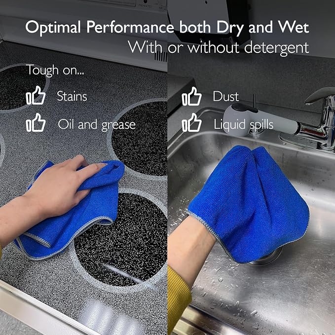 EvaClean Premium Microfiber Cleaning Cloth 16"x16" - Image 6