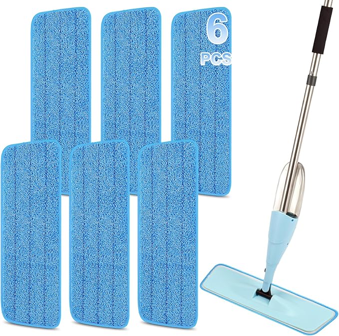 16.5 Inch Reusable Mop Pads Microfiber Spray Mop Replacement Heads by ZIYUNBIXI